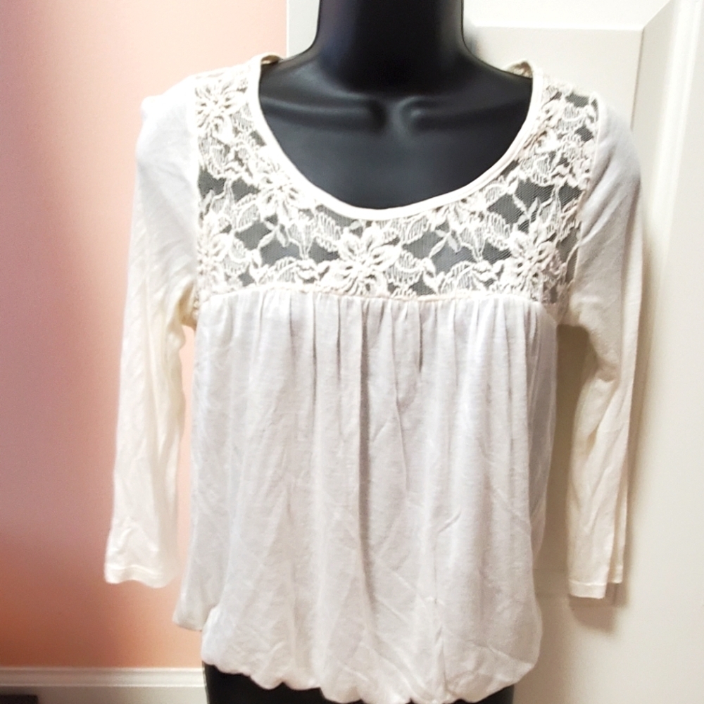 Charlotte Russe Lace Embellished Top